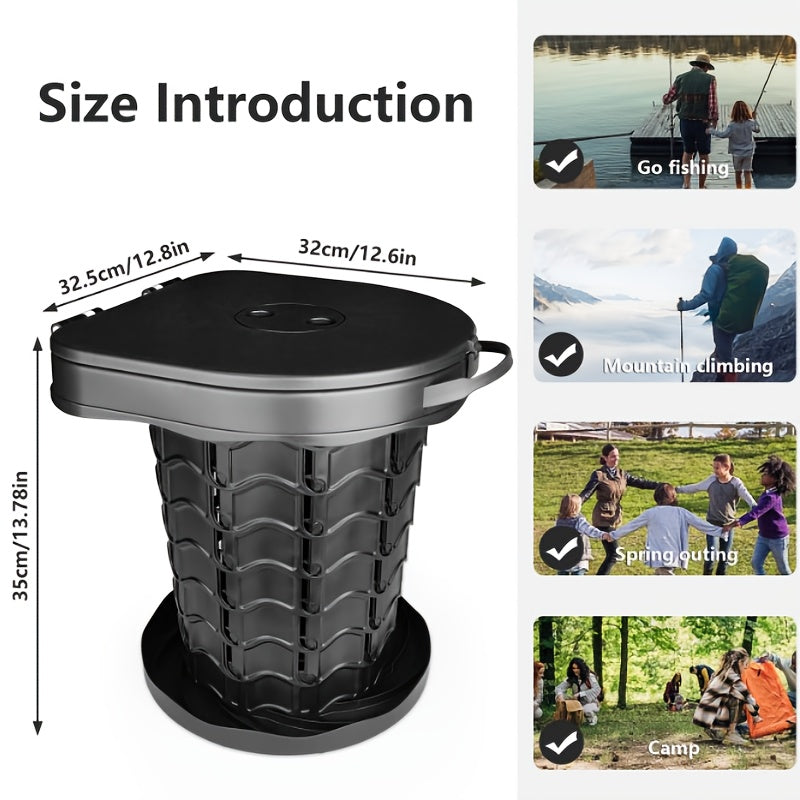 NNETM Adjustable Portable Camping Toilet with Storage Bag