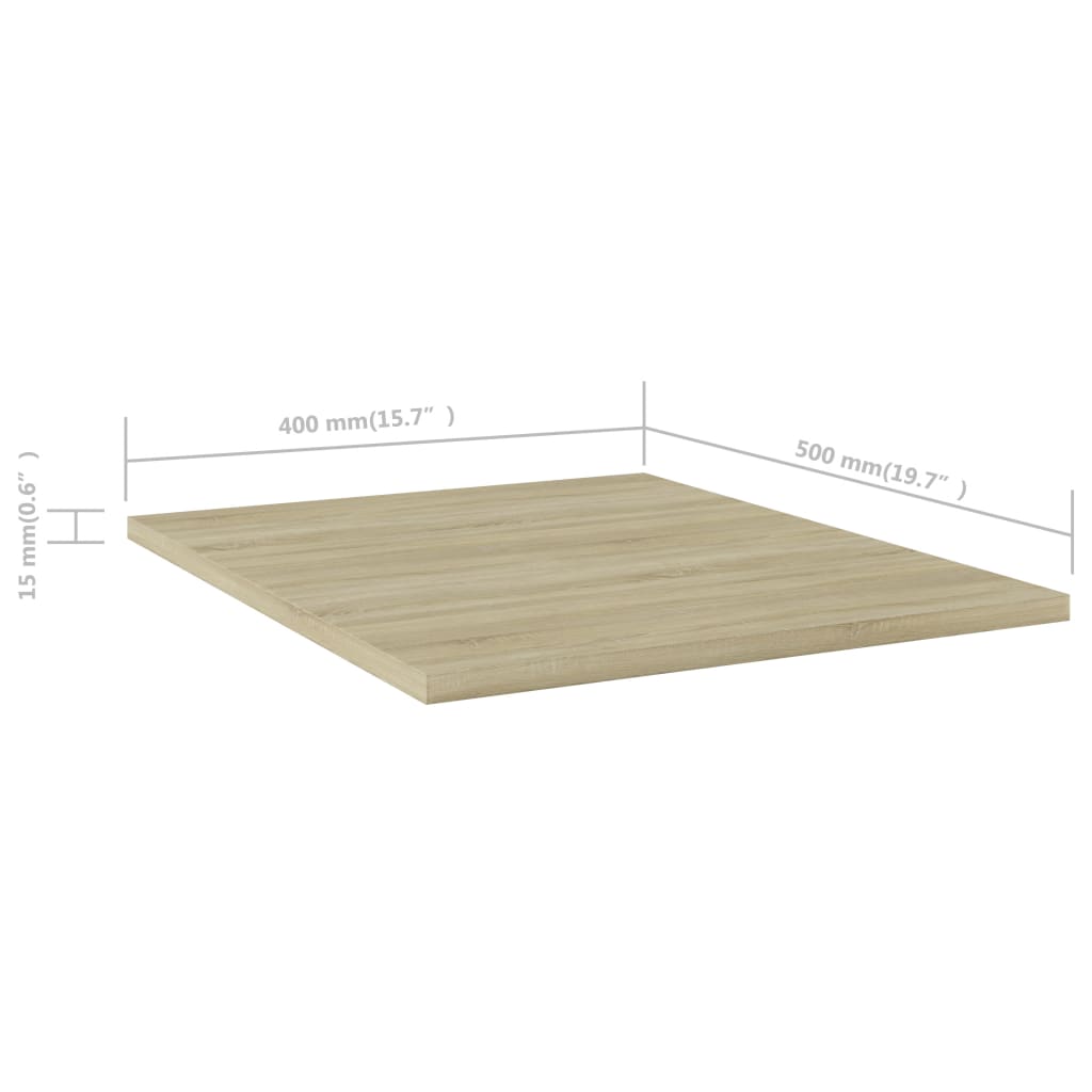 NNEVL Bookshelf Boards 4 pcs Sonoma Oak 40x50x1.5 cm Chipboard