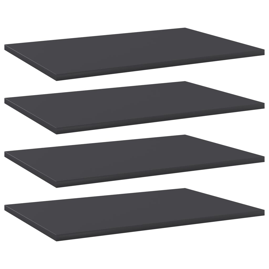 NNEVL Bookshelf Boards 4 pcs Grey 60x40x1.5 cm Chipboard