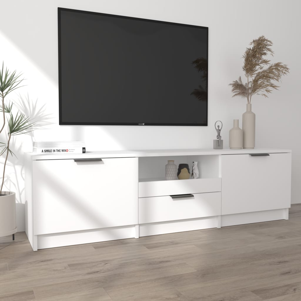 NNEVL TV Cabinet White 140x35x40 cm Engineered Wood