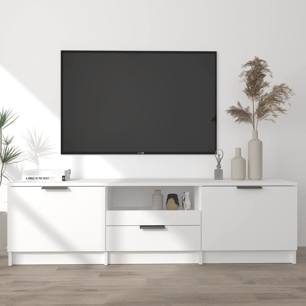 NNEVL TV Cabinet White 140x35x40 cm Engineered Wood