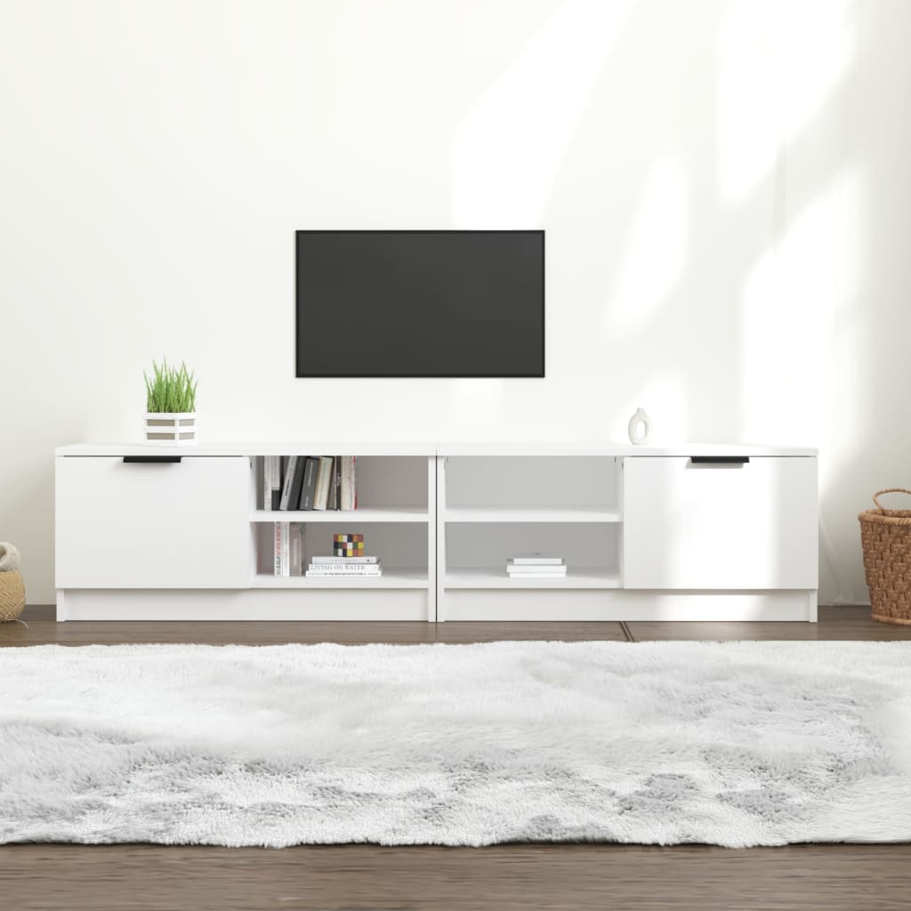 NNEVL TV Cabinets 2 pcs White 80x35x36.5 cm Engineered Wood