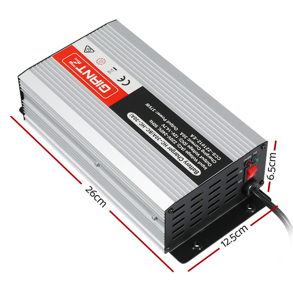 NNEDSZ 12V 30A Car Battery Charger 30Amp ATV 4WD Boat Caravan