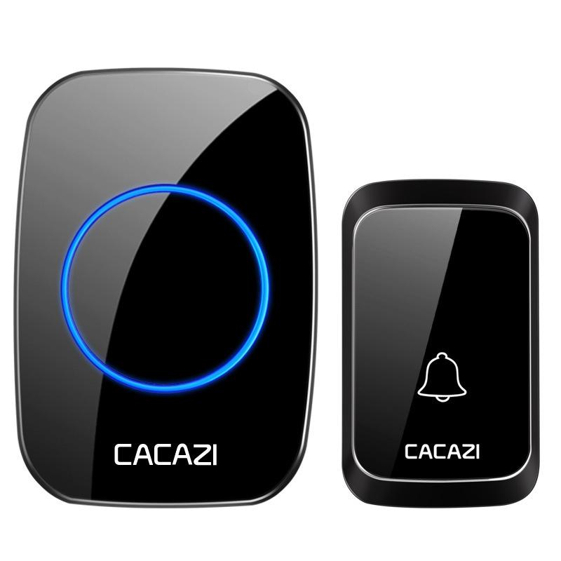 NNEDSZ Wireless Waterproof Music Doorbell - 1 To 1 Battery Type - Black