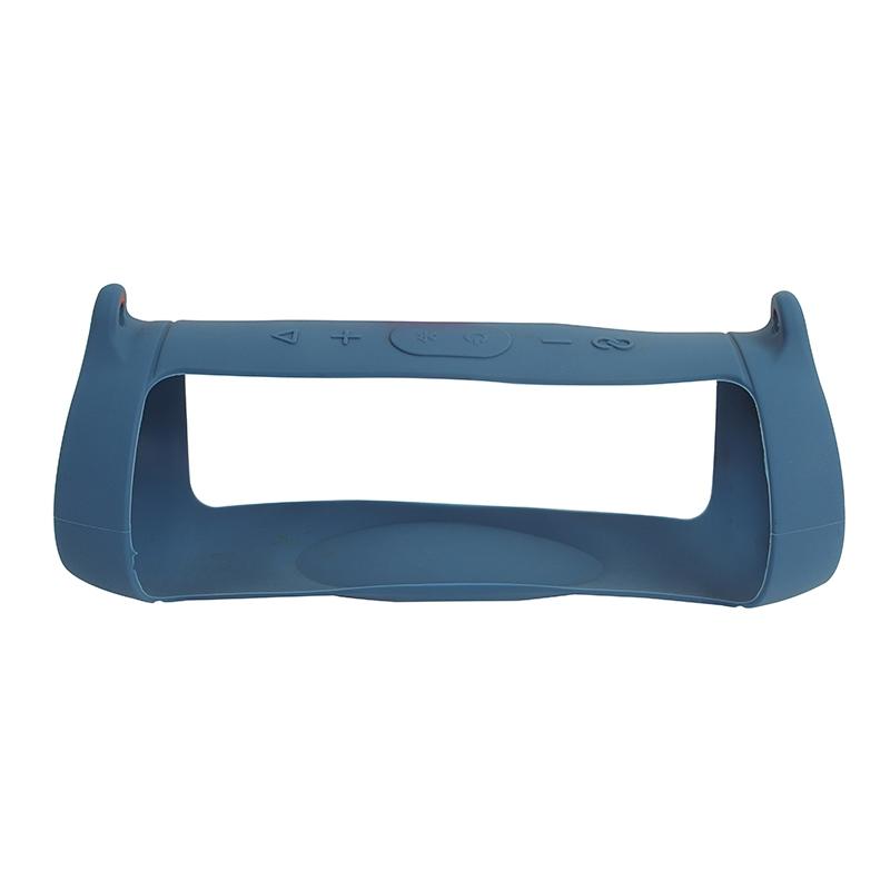 NNEDSZ Portable Silicone Speaker Cover With Shoulder Strap & Carabiner For Jbl Charge 5 - Blue