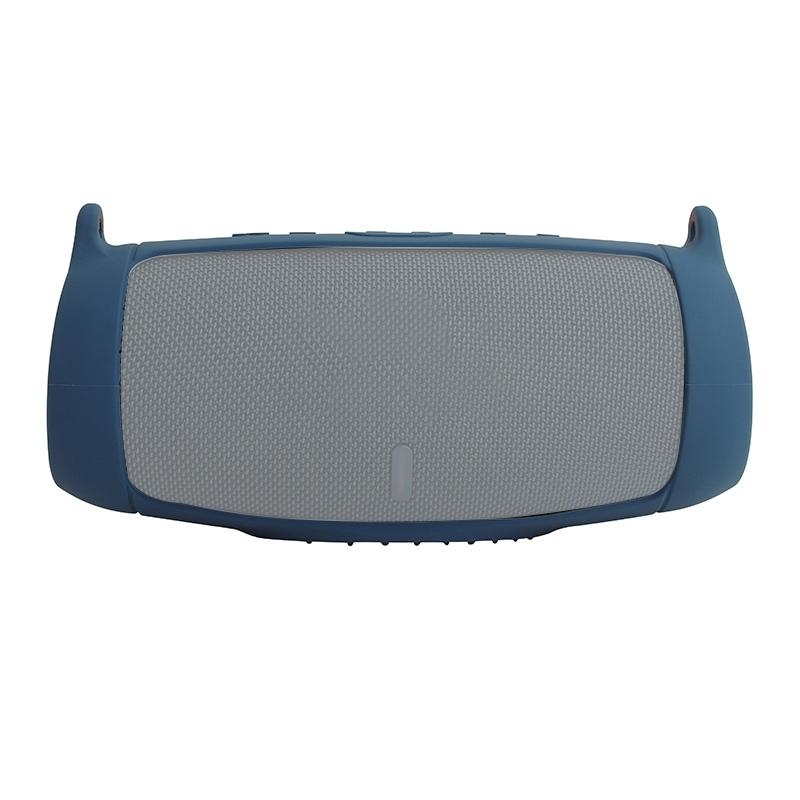 NNEDSZ Portable Silicone Speaker Cover With Shoulder Strap & Carabiner For Jbl Charge 5 - Blue